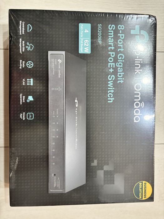 Switch 8 porturi Comutator tp-link SG2008P, 8x1000Mbps 4xPOE+