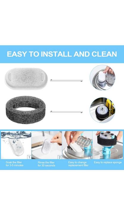 Комплект филтри за диспенсър за вода за домашни любимци 8бр.