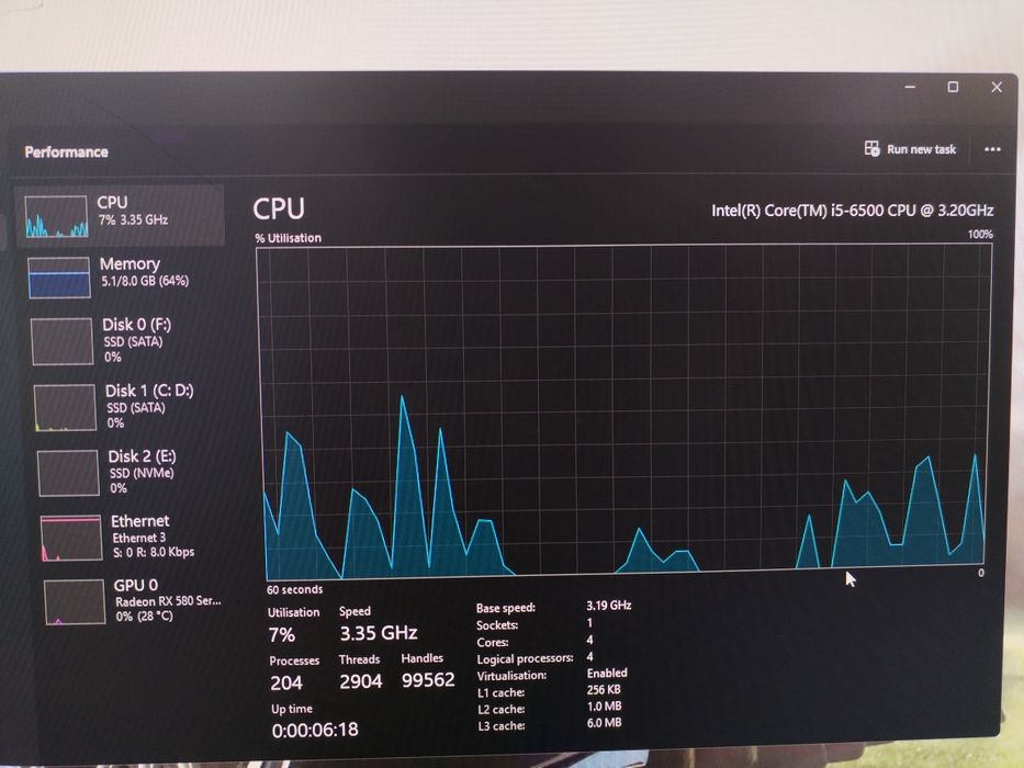 PC Gaming ×i5 6500×RX 580×3xSSD×8GB RAM×Stare excelenta (10/10)