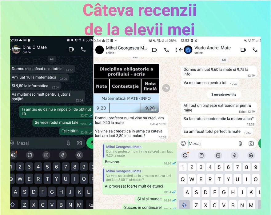 Meditații la Matematică pentru Examene (Gimnaziu/Liceu) - Rezultate Garantate