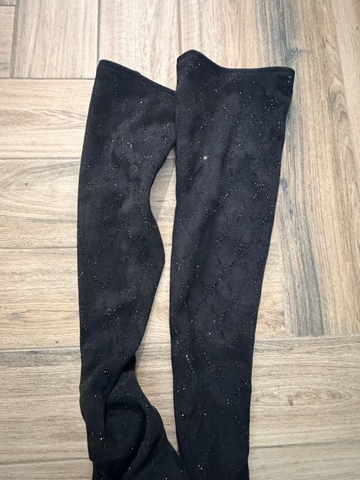 Черни чизми phillip plein с кристали