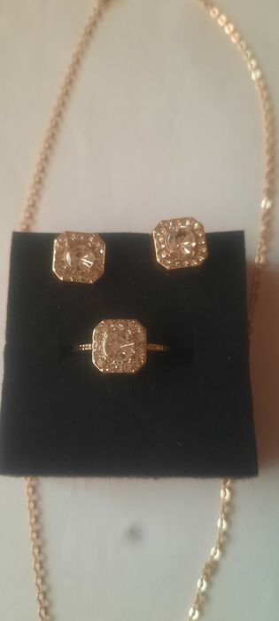 Set placat cu aur 18k nou