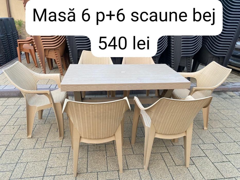 Masă și scaune grădină