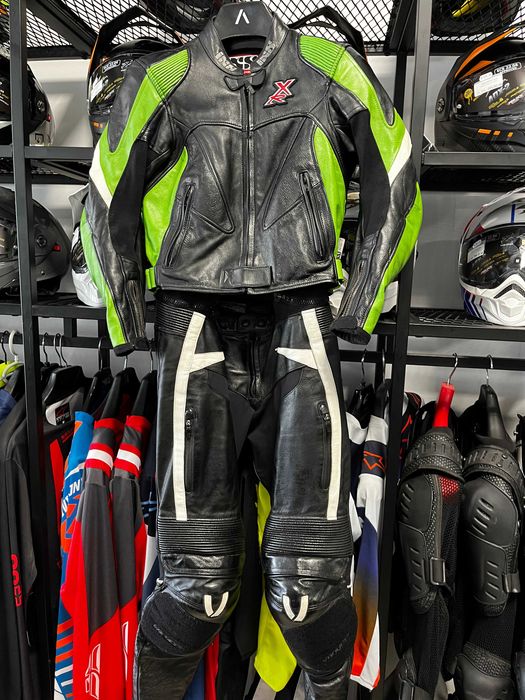 Дамски кожен мото екип IXS RAPTOR ,40-М,2 части,всички протектори