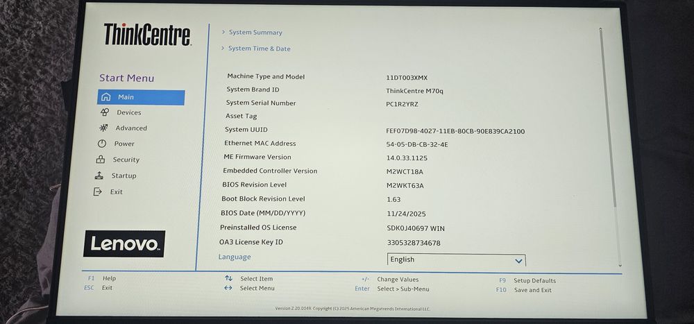 Calculator All in one ThinkCentre M70q