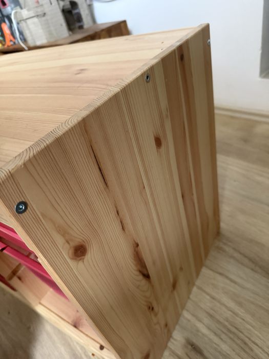 Dulap Trofast ikea copii + 6 cutii metal rosu