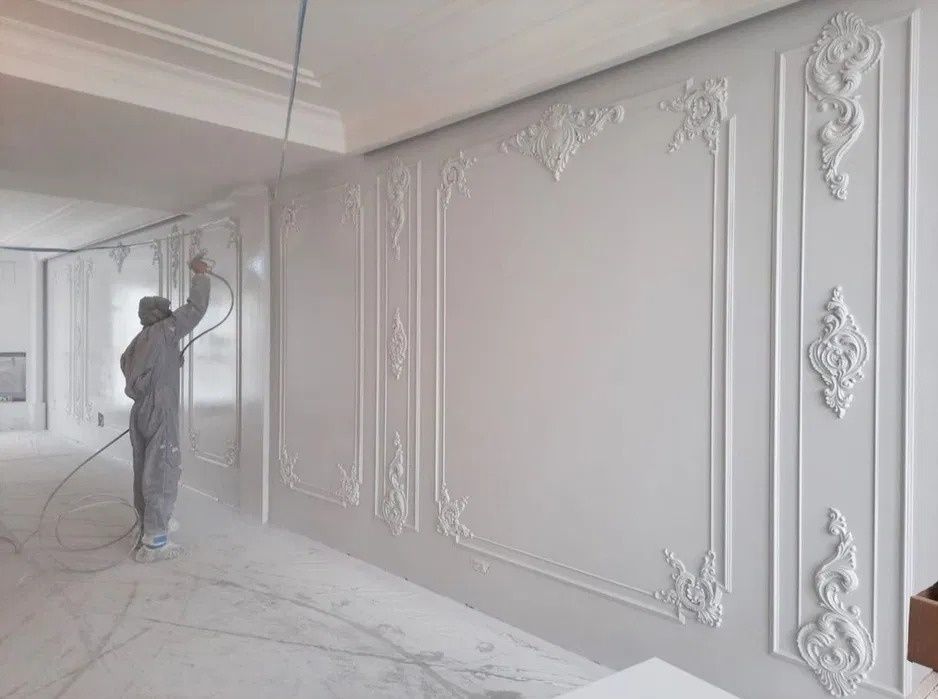 Безвоздушная покраска стен, потолков, фасадов