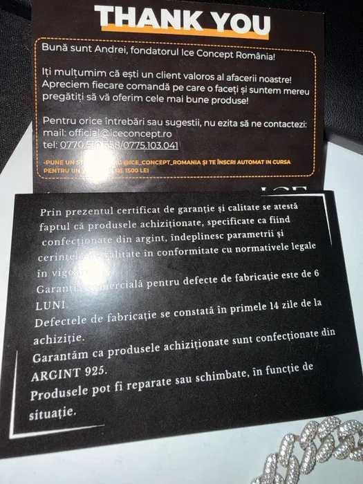 Lant cuban din argint 925 Ice Concept