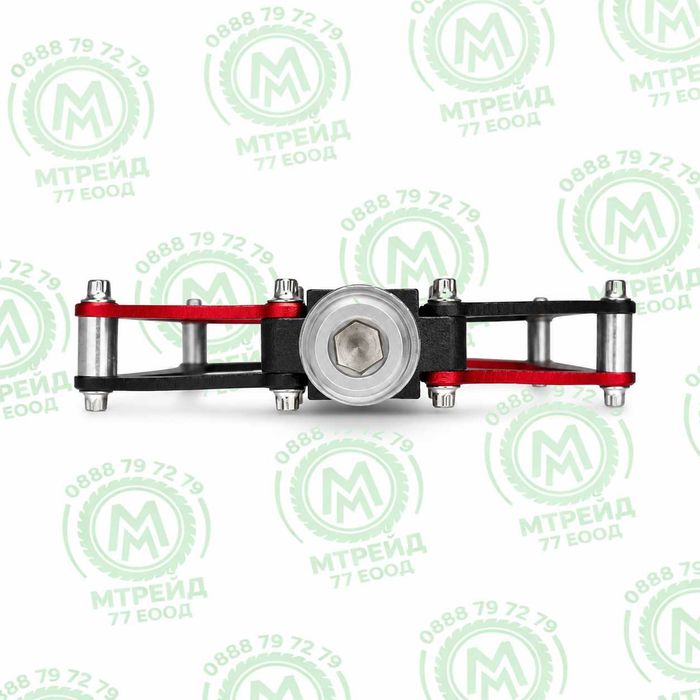 Алуминиеви педали MPEDA ALNC-915, 3 Лагера, CNC Cr-Mo Ос, Червено/Черни