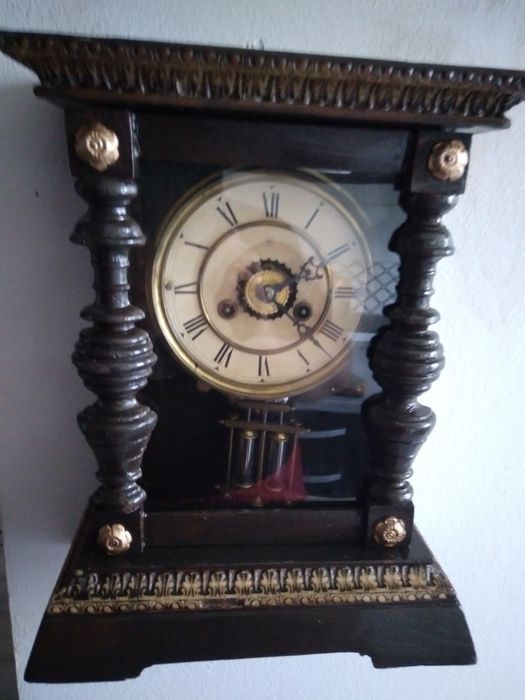 Ceas antic semineu Junghans anii 1900 art Deco