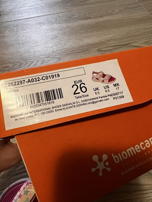 Детски сандали Biomecanics за момиче, размер 26