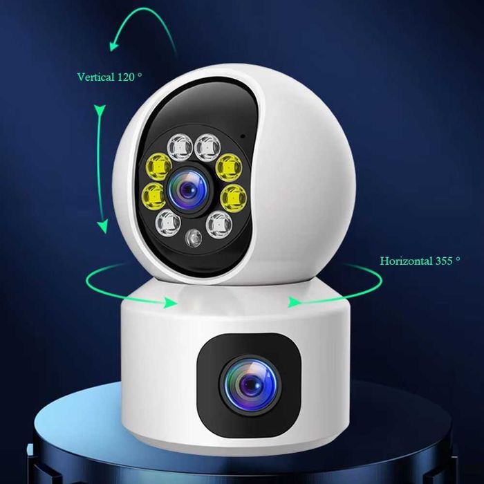 4G Kamera 360⁰ 2+2 MP 2 tomonlama ovozli ColorVu