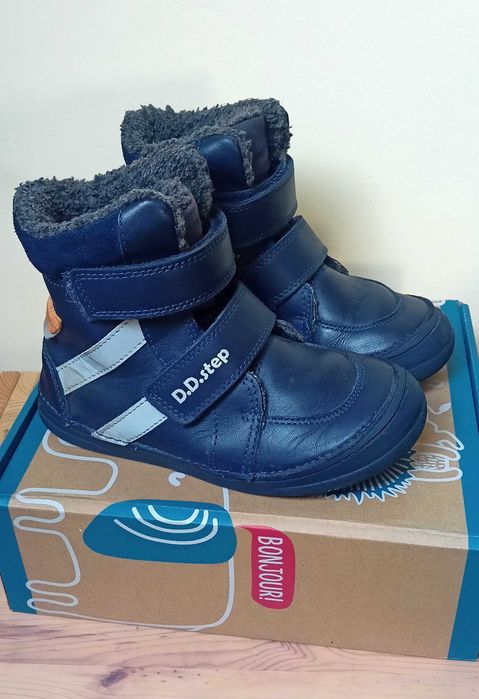 Ghete DDStep îmblănite din piele naturală water repellent mărimea 30