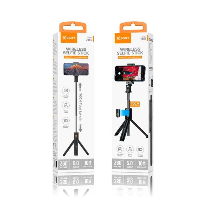 Selfie Stick, Telecomanda BT, Brat Extensibil 70cm