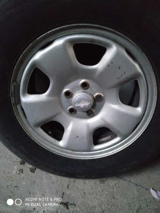 Метални  Джанти  с гуми за Subaru forester 15 цола гумите цена 250 лв