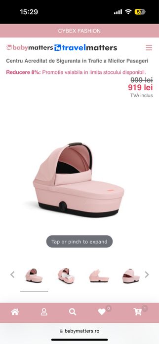 Vand landou Cybex Melio- Hibiscus red + husa ploaie