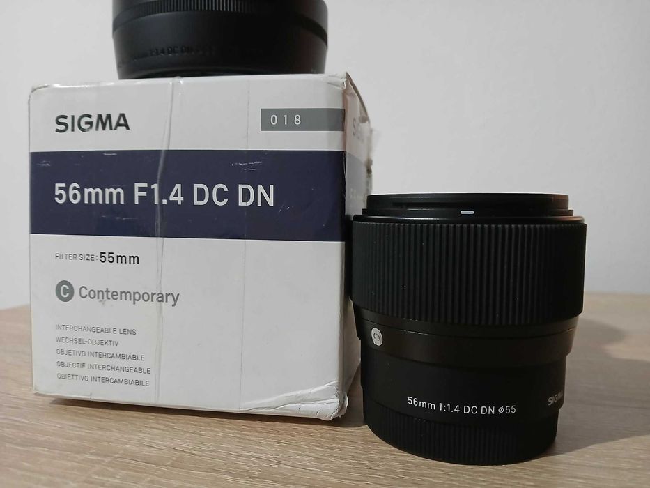 obiectiv sigma 56 mm f1.4 montura  sony