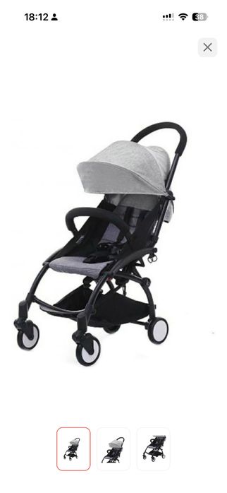 Коляска прогулочная Baby Time Clever, серый, черный