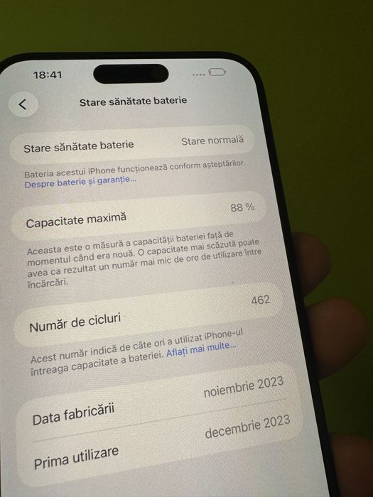 Telefon iPhone 15 Pro Max 512gb ca nou la cutie full box liber retea