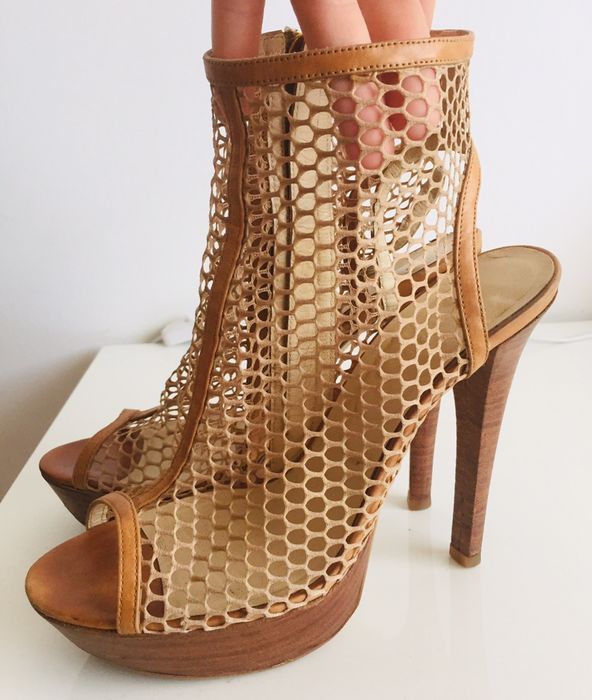 Sandale plasa insertii piele