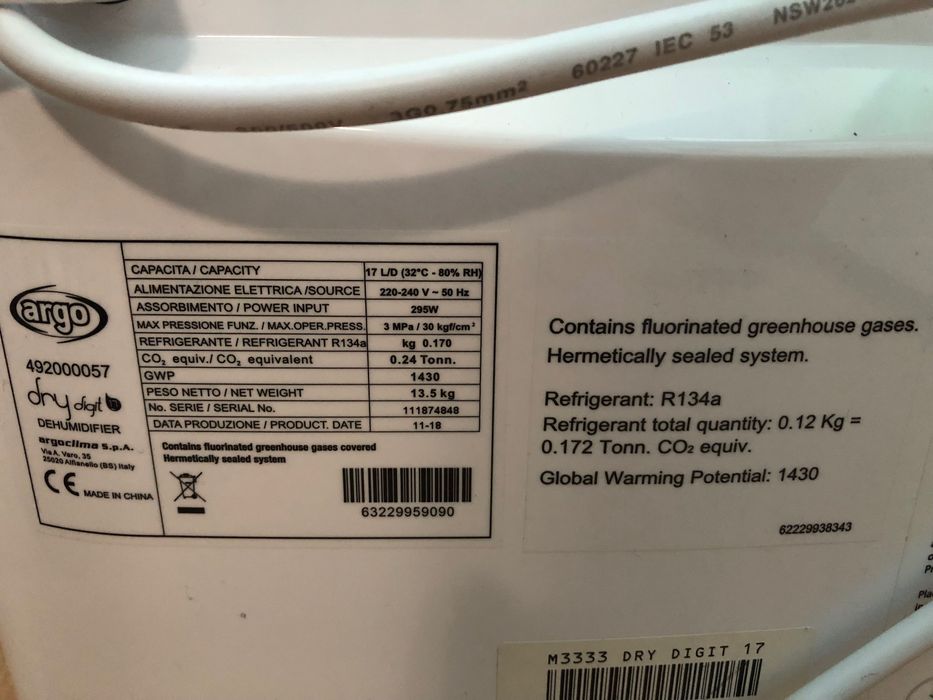 Dezumidificator în stare impecabilă