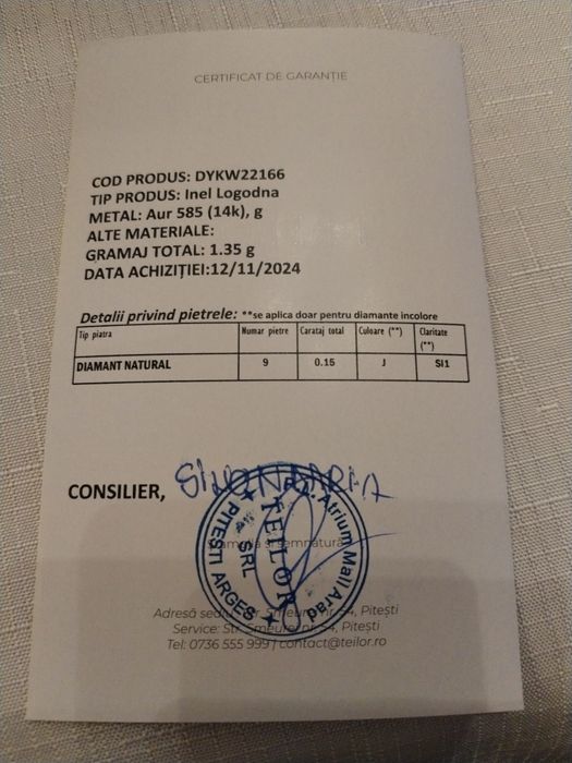 Inel de logodnă 14k 1,35 grame