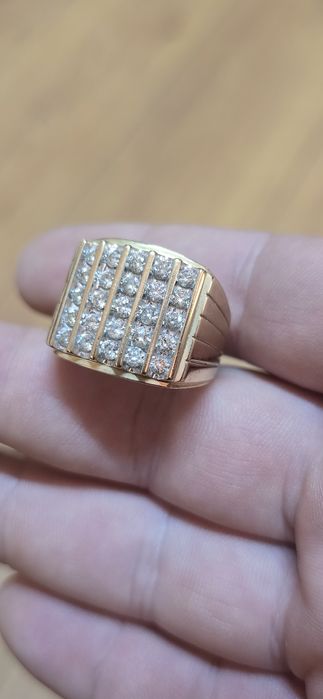 Inel barbatesc aur diamante 1.5 ct