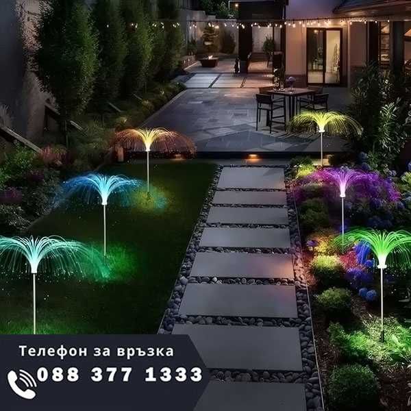 НЕМСКИ Соларни тропически градински светлини | LUMIPALM + ЛЕД ФЕНЕР