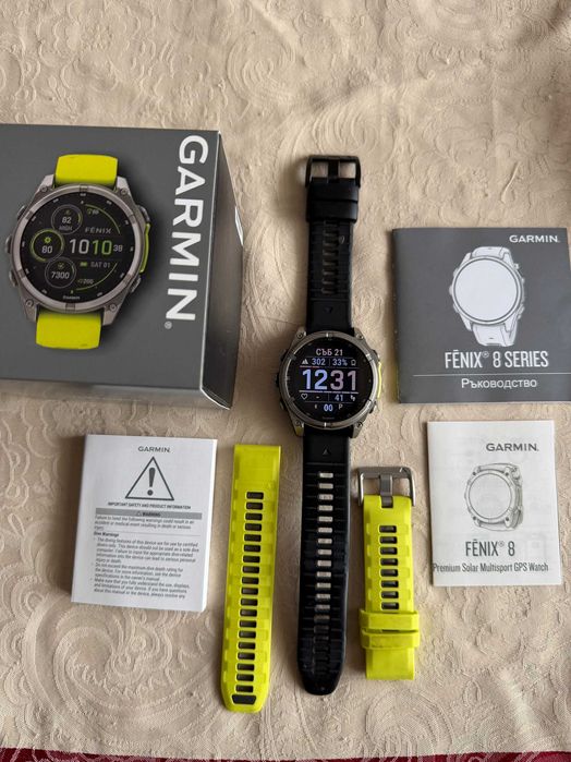 Garmin FĒNIX 8 Sapphire Solar Titanium 47 mm - GPS