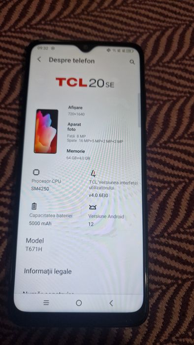 Vînd Tolefon  TCL 20 SE