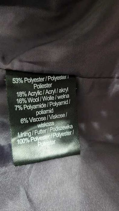 Palton/Jacheta/Haina Paraphrase,marimea S/10/36,16% lana,stare f buna