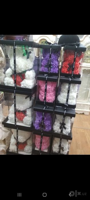 Мишка из роз 10%скидка