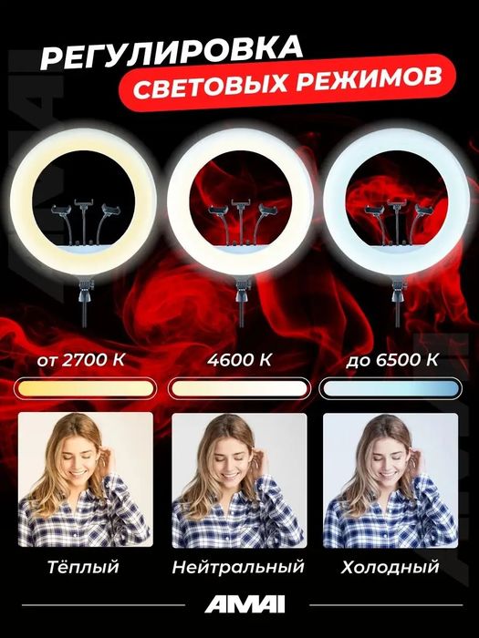 Кольцевая лампа 54 см