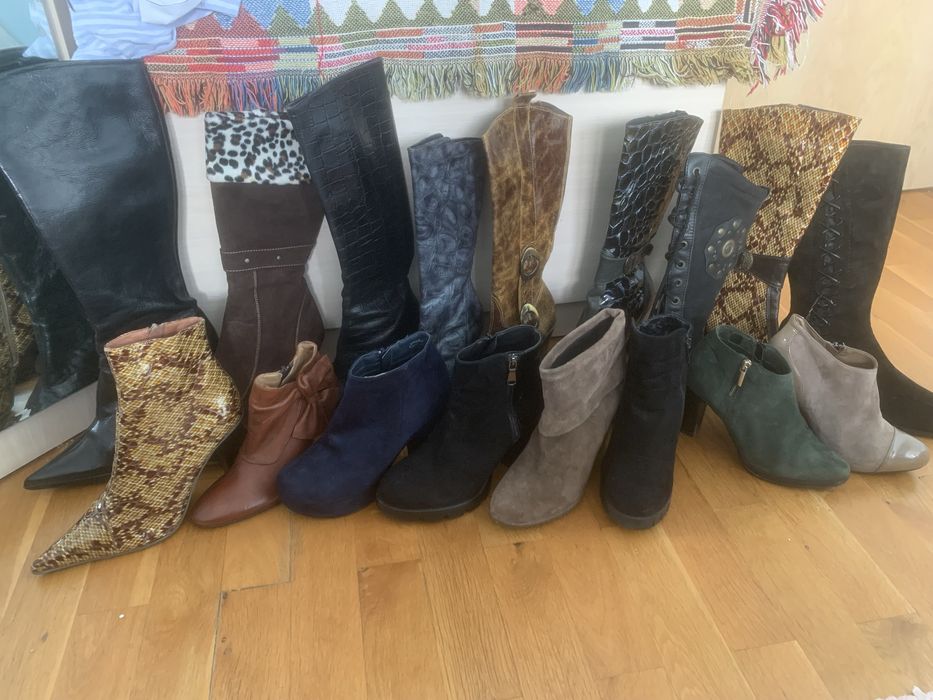 Нови и употребявани дамски ботуши ест.кожа
