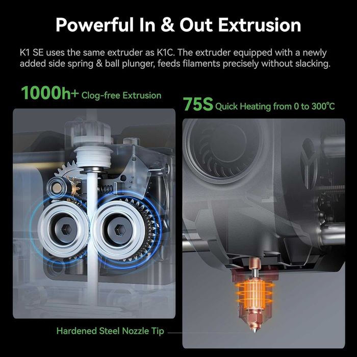 3D Printer Creality K1 SE 22x22x25 sm (1 yil Кafolat, Bepul o‘qitish)