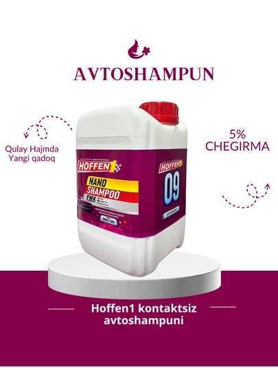 Kontaktli avtomobil yuvish uchun shampun, 5 litr, mashina uchun