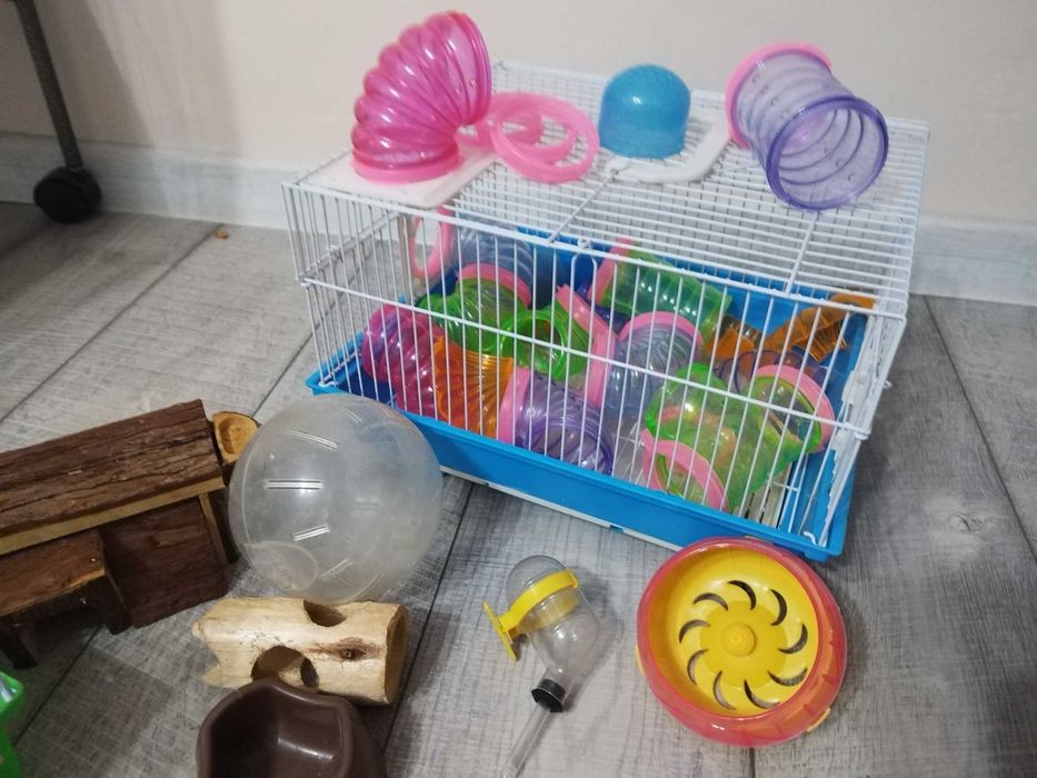 Cușcă hamster cu accesorii