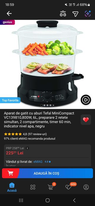 Aparat de gatit cu aburi