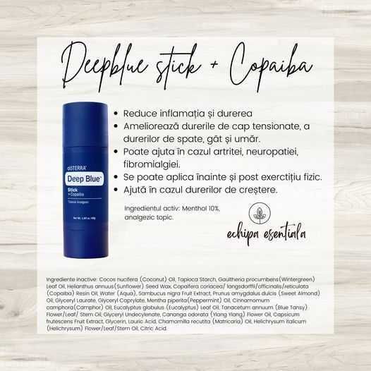 Stick Deep Blue + Copaiba doTerra SUA