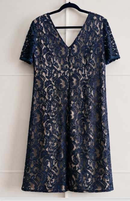 Rochie ocazie dantelă bumbac & taftă (custom made)