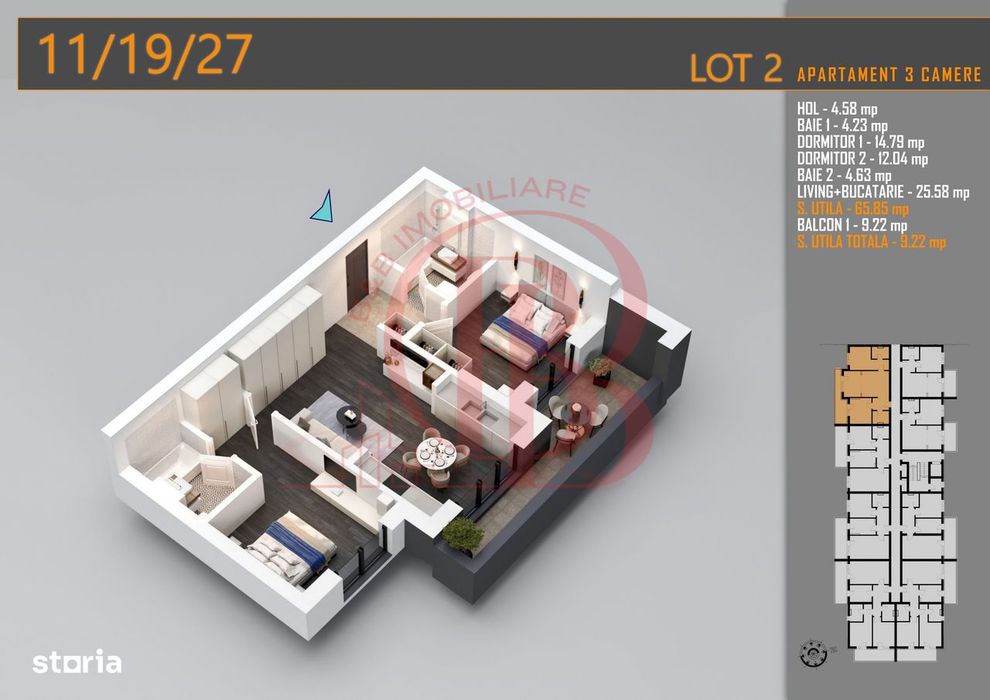 Apartament 3 camere Titan Th. Pallady-Sector 3-Metrou Teclu