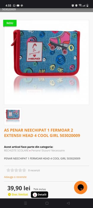 Ghiozdan NOU HEAD + Penar