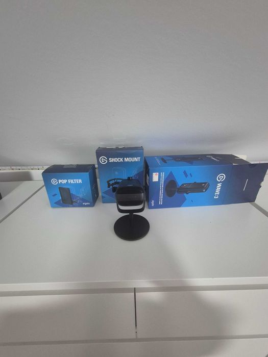 Microfon Elgato Wave 3 + Pop Filter+ Shock Mount
