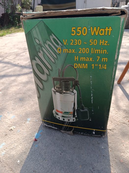 Насос новый водяной погружной Marina SXG 600