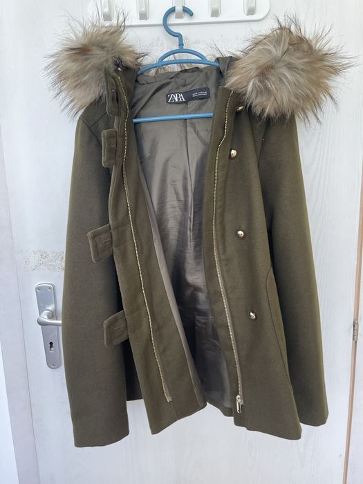 Дамско палто ZARA зелено XS
