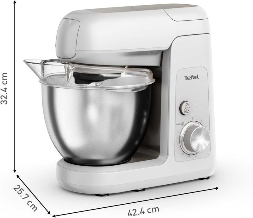 Нов Кухненски Робот Tefal Bake Partner QB525B38, 1100W, Капацитет на Купата 4.6 л, 2 години Гаранция