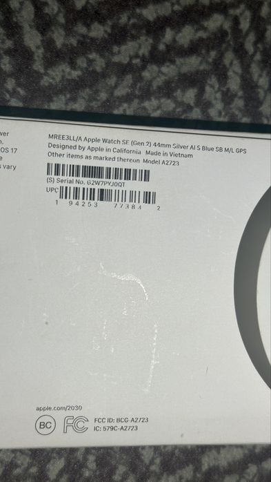 Apple watch SE 44mm silver