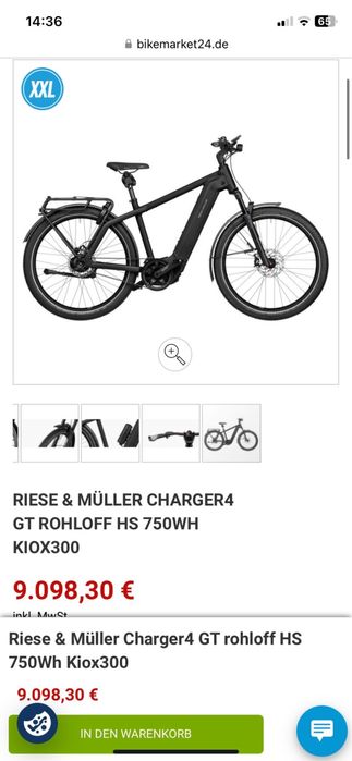 Bicicleta electrica Riese & Müller Charger4 GT Rohloff HS – 750Wh