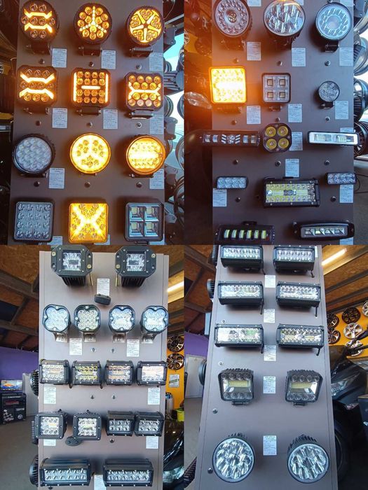 LED мощен диоден фар 12-24V за камиони трактори джипове 10C04