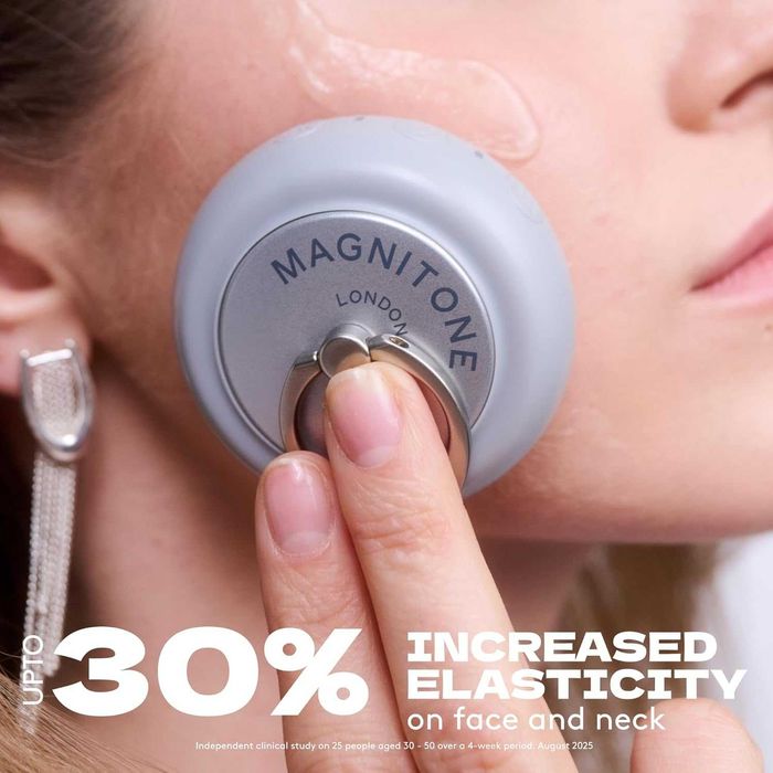 Устройство за тонизиране на лице Magnitone Pebble Pro с микроток и LED
